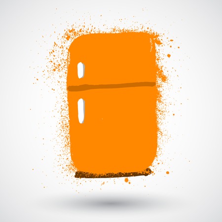 Grunge refrigeratorのイラスト素材