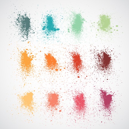 Set of grunge splashesのイラスト素材