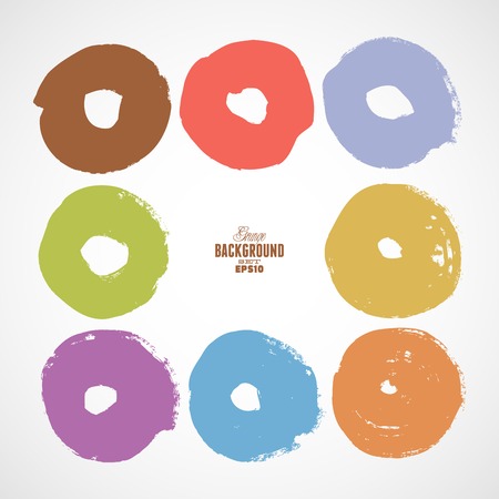 Grunge Abstract round shapeのイラスト素材