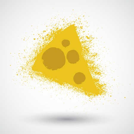 Cheese grunge illustrationのイラスト素材