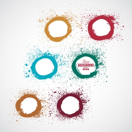 Grunge vector frame. Grunge background. Watercolor background. Retro background. Vintage background. Business background. Abstract background. Hand drawn. Texture background. Abstract round shapeのイラスト素材