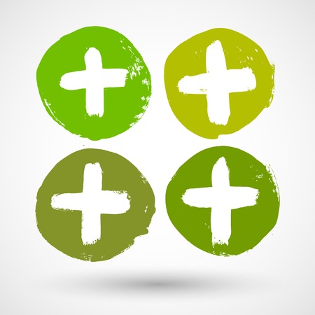 grunge add iconのイラスト素材