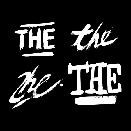 Hand drawn vector calligraphic design for sign Theのイラスト素材