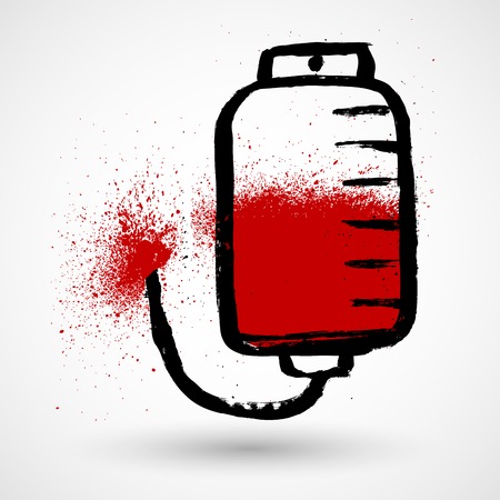 Donate blood grunge concept.のイラスト素材