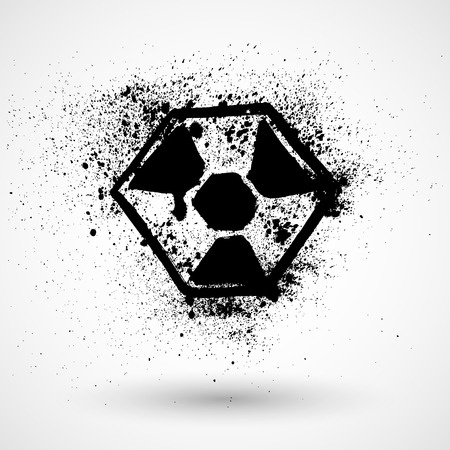 Grunge Radiation signのイラスト素材