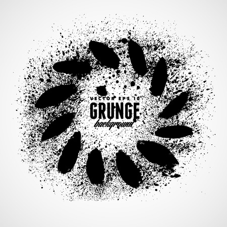 Grunge splash bannerのイラスト素材