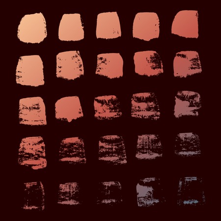 Grunge ink hand-drawn squaresのイラスト素材