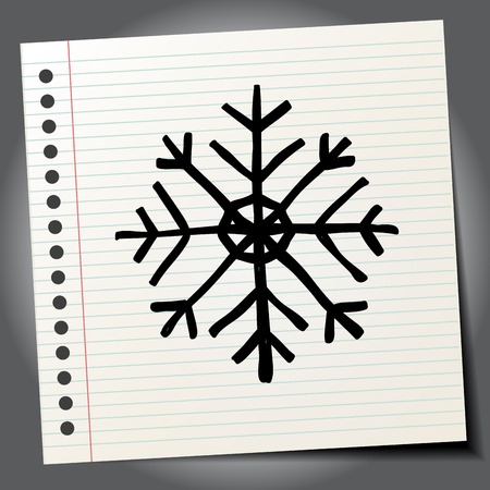 Doodle snowflakeのイラスト素材