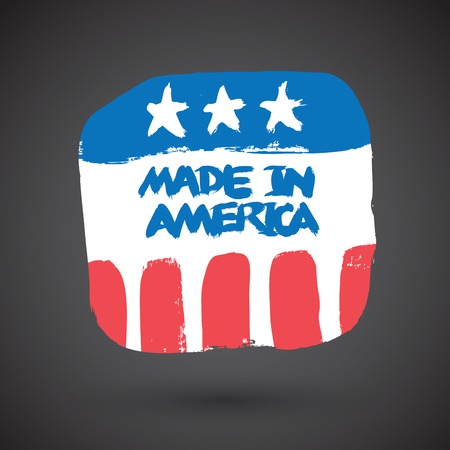Made in USA retro signのイラスト素材