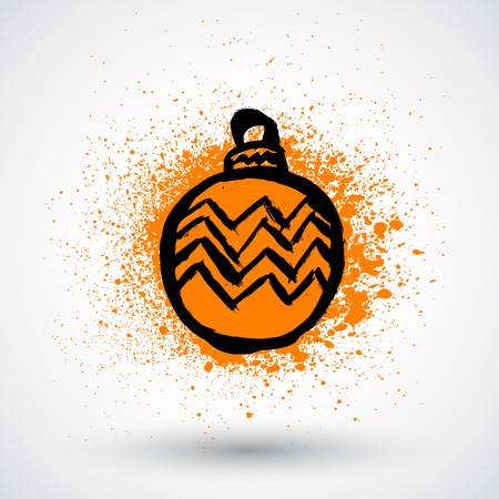 Abstract Christmas grunge ballのイラスト素材