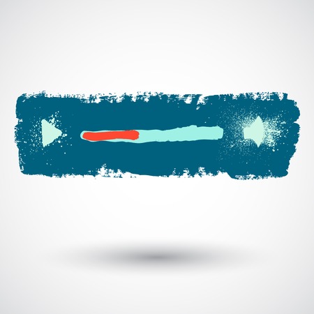 Media player buttons. Grunge styleのイラスト素材