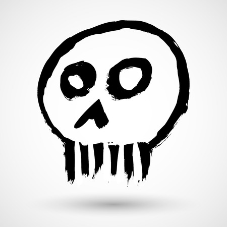 Grunge skullのイラスト素材