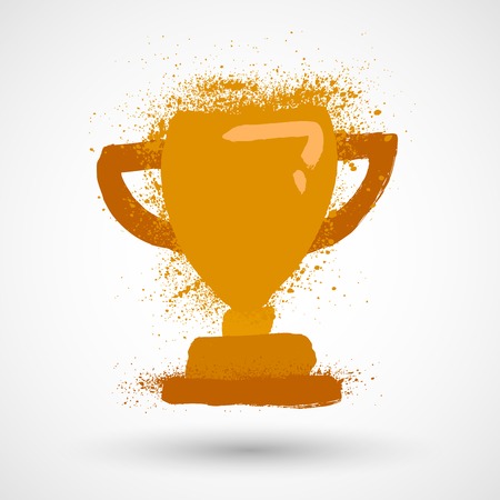 Grunge trophyのイラスト素材