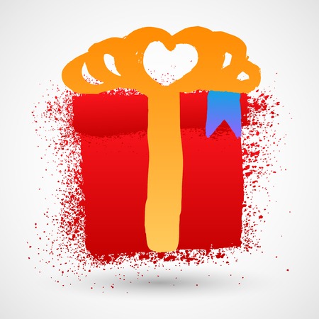 gift grunge iconのイラスト素材
