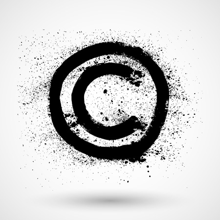 Round copyright symbol vectorのイラスト素材