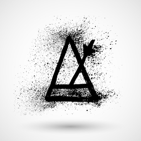 Metronome grunge iconのイラスト素材