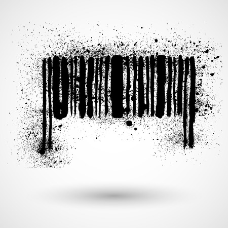 Grunge barcodeのイラスト素材