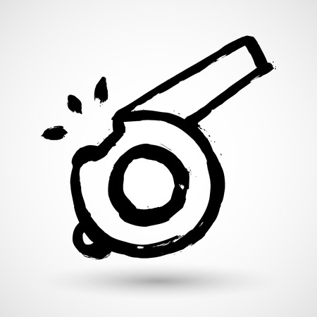 Grunge whistle illustrationのイラスト素材
