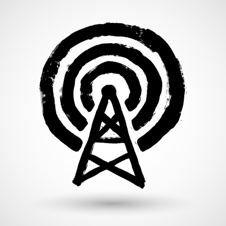 Grunge Antenna iconのイラスト素材