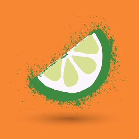 Grunge illustration of Limeのイラスト素材