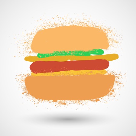Hamburger symbol grunge vectorのイラスト素材