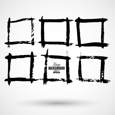 Set of grunge vector frames. Grunge background. water-colour background. Retro background. Vintage background.のイラスト素材