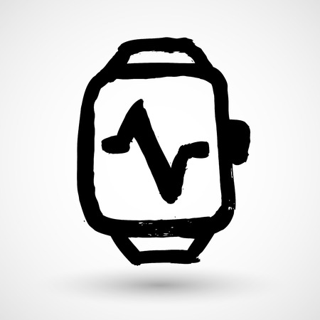 Grunge smart watchのイラスト素材