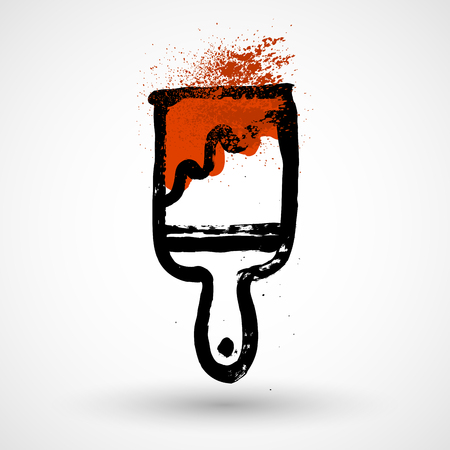 Paint brush grunge icon.のイラスト素材
