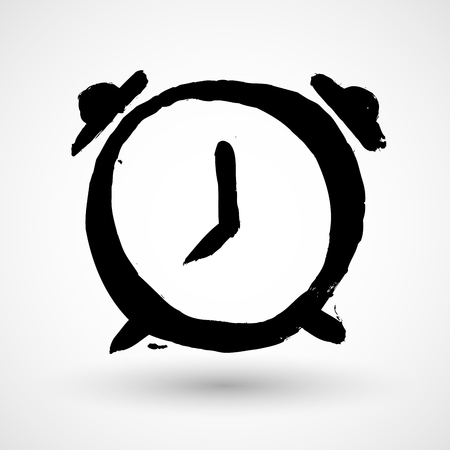 Alarm clock grunge iconのイラスト素材