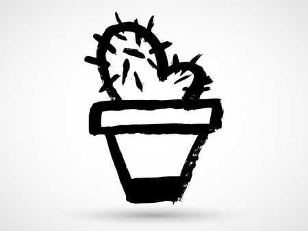 Grunge Cactusのイラスト素材
