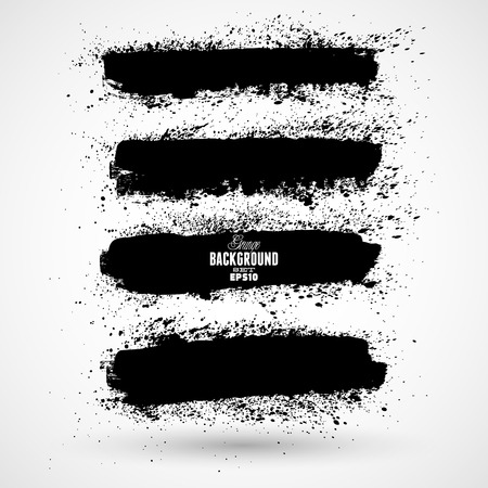 Grunge banner backgrounds in black colorのイラスト素材