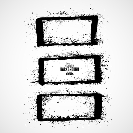 Grunge frame set. vector templateのイラスト素材