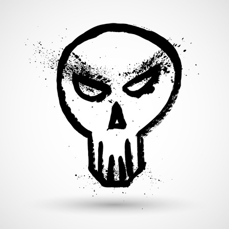 Grunge skullのイラスト素材