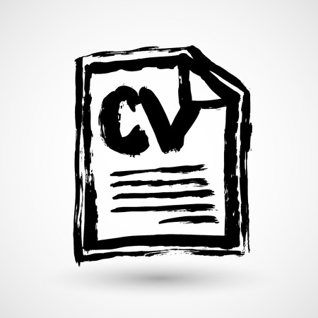 CV - Curriculum vitae, resume icon. Concept flat style design illustration icon.のイラスト素材