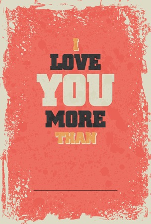 Happy Valentine's day Greeting Lettering Card or Poster. Template for Print Design. Vector Grunge Illustration.のイラスト素材