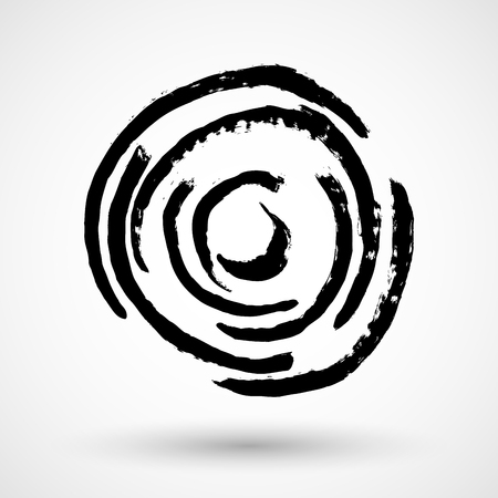 Grunge circle frameのイラスト素材