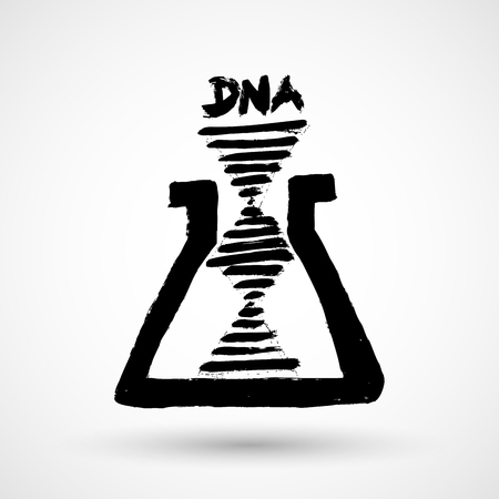 DNA grunge vector iconのイラスト素材