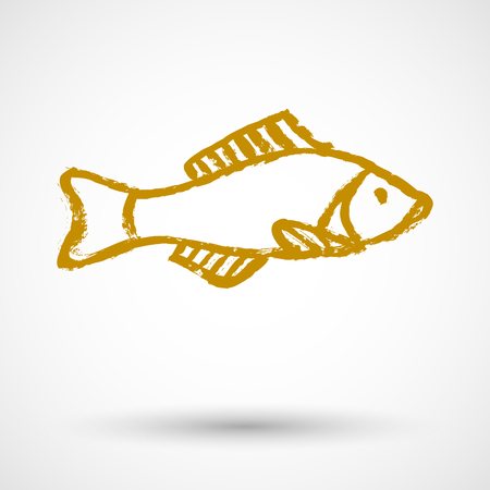 Grunge fishのイラスト素材