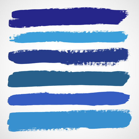 A set of grunge winter vector watercolor and ink strokes (individual objects). Nice design elements for your projects.のイラスト素材