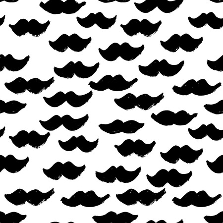Seamless vintage mustachesのイラスト素材