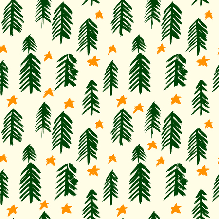 Seamless pattern. Christmas trees.のイラスト素材