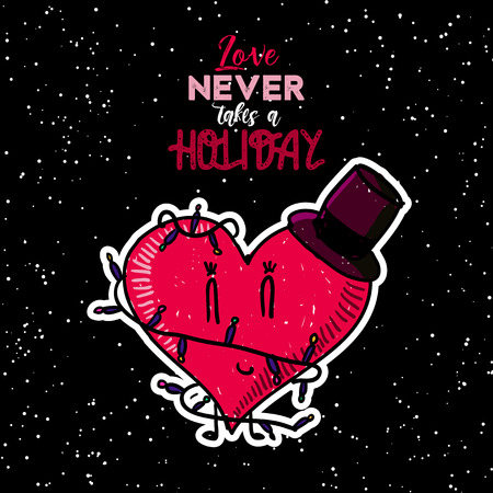 Christmas hand drawn card. Vector illustration. Christmas Funny quote textのイラスト素材