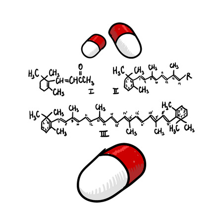 Chemical structures - vector.のイラスト素材