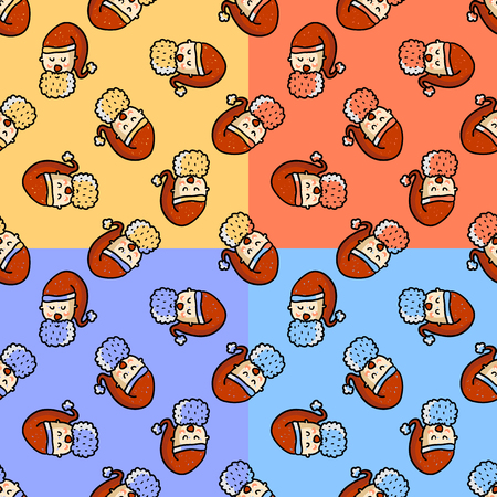 Santa Seamless Patternのイラスト素材