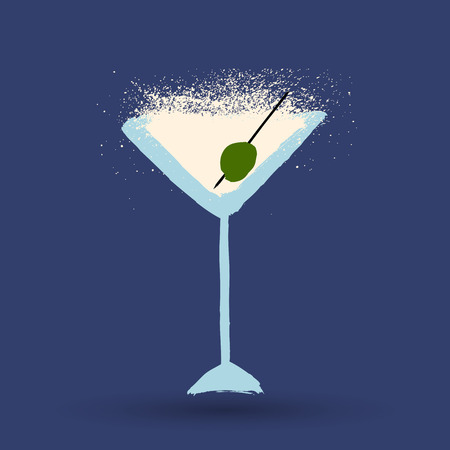 Grunge cocktailのイラスト素材