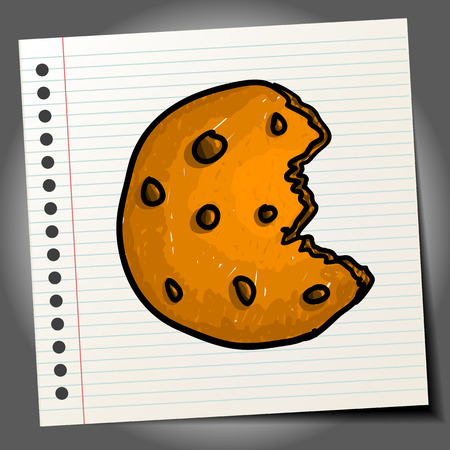 Doodle vector cookieのイラスト素材