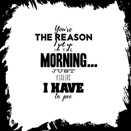 Funny quote. Typography for poster, invitation, greeting card or t-shirt. Vector lettering design with funny doodle hand-drawn pictureのイラスト素材