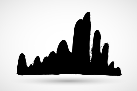 Black music sound waves. Audio technology, musical pulse.のイラスト素材