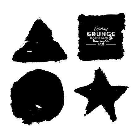 Set of grunge banner. Vector illustration.のイラスト素材