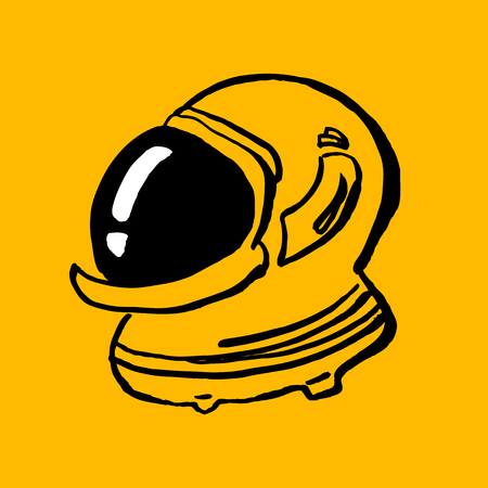 Vector astronaut helmetのイラスト素材
